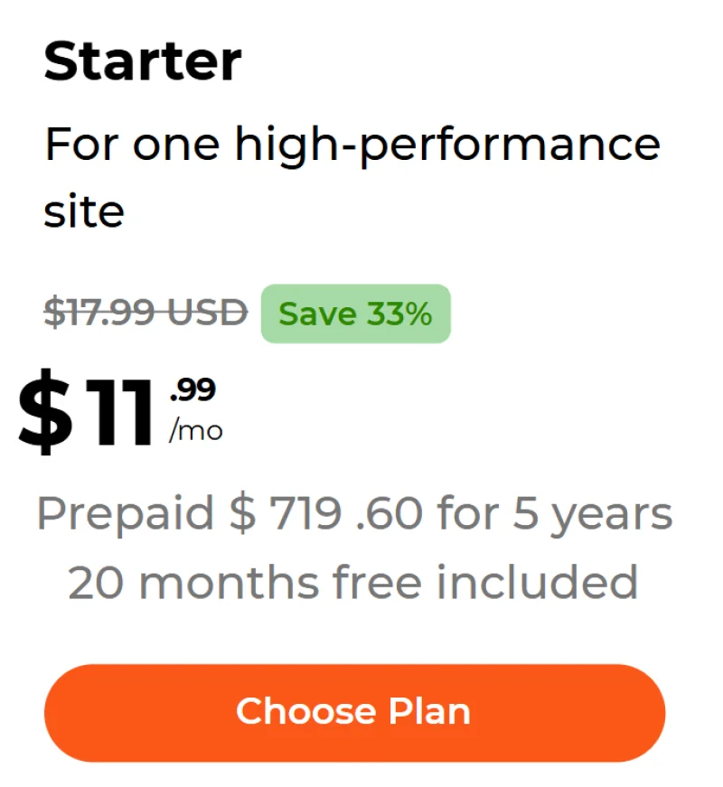Introducing WPX Starter Plan: Premium Performance  for One Site