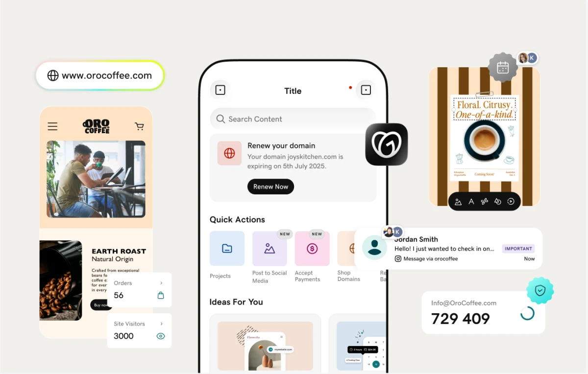 Все инструменты для бизнеса в одном приложении GoDaddy: что изменилось?