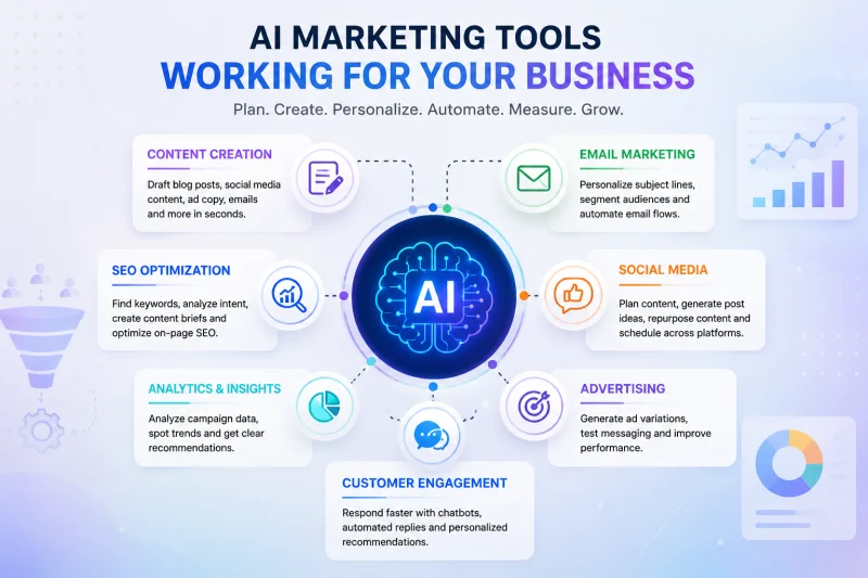 30 Best AI Marketing Tools to Grow Your Business in 2026