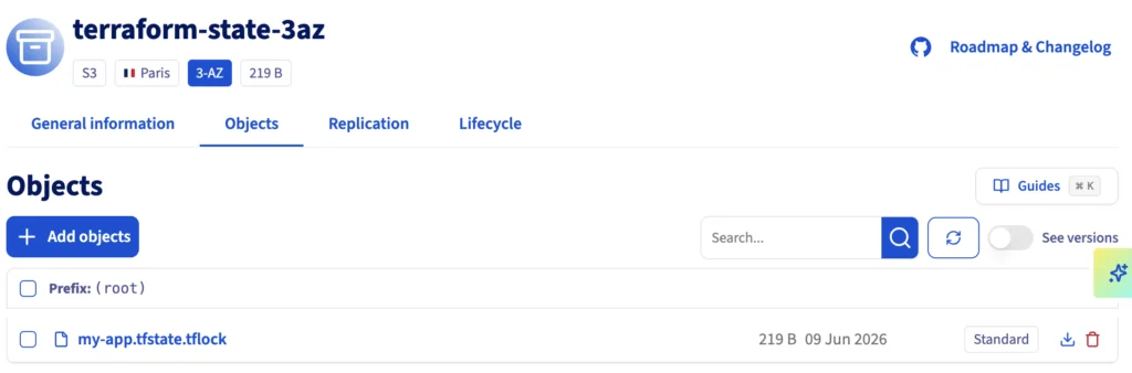 Terraform S3 state locking with OVHcloud Object Storage