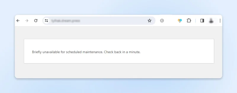 How To Fix “Briefly Unavailable For Scheduled Maintenance” Error In WordPress